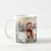 Mug Cockapoo Dog in Snow Christmas (Gauche)