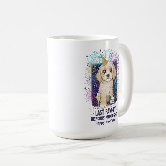 Mug Cockapoo Last Paw-ty 2026! Happy New Year (Devant droit)