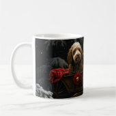 Mug Cockapoo traîneau enneigé décoration de Noël (Gauche)