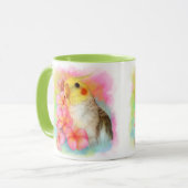 Mug Cockatiel avec le frangipani (Devant gauche)