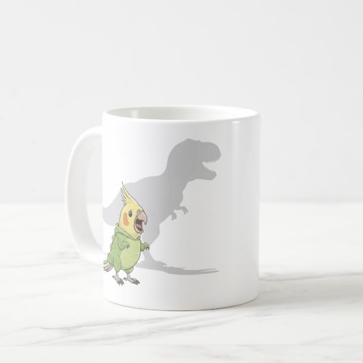 Mug Cockatiel Dinosaur Personalized Gift (Devant gauche)