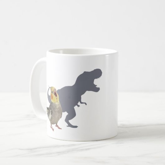 Mug Cockatiel Dinosaur Roar Personalized Gift (Devant gauche)