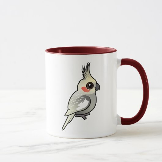 Mug Cockatiel orné de paillettes (Droite)