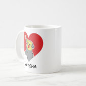 Mug Cockatiel Personalized Heart Gift (Devant gauche)
