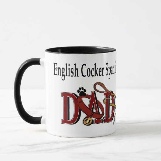 Mug Cocker anglais Spaniel DAD Cadeaux (Gauche)