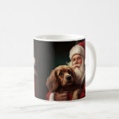 Mug Cocker Spaniel avec le Père Noël Festif Noël (Devant droit)