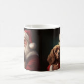 Mug Cocker Spaniel avec le Père Noël Festif Noël (Centre)