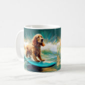 Mug Cocker Spaniel Beach Surf Peinture (Devant gauche)