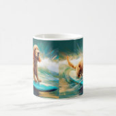 Mug Cocker Spaniel Beach Surf Peinture (Centre)