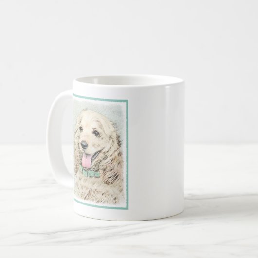 Mug Cocker Spaniel Buff Peinture - Art Chien original (Devant gauche)