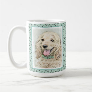 Mug Cocker Spaniel Buff Peinture - Art Chien original
