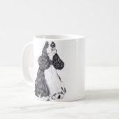 Mug Cocker Spaniel BW Parti (Devant gauche)