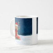 Mug Cocker Spaniel chien avec cadeaux de Noël (Devant gauche)