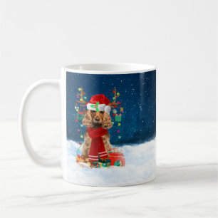 Mug Cocker Spaniel chien avec cadeaux de Noël