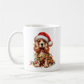 Mug Cocker Spaniel Chien Chien Chien Chiot Noël (Gauche)