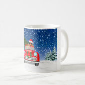 Mug Cocker Spaniel Chien Conduite Voiture En Noël De N (Devant droit)
