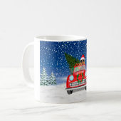 Mug Cocker Spaniel Chien Conduite Voiture En Noël De N (Devant gauche)