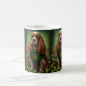 Mug Cocker Spaniel Chien en robe de fête St. Patrick (Centre)