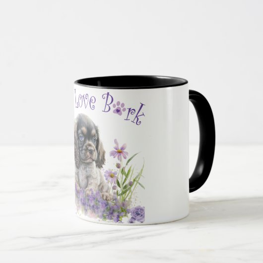 Mug Cocker Spaniel Chien Maman Floral (Devant droit)