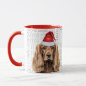 Mug Cocker Spaniel Dog Santa Woof Christmas (Gauche)