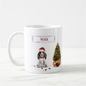 Mug Cocker Spaniel Funny Chien de Noël avec arbre (Gauche)