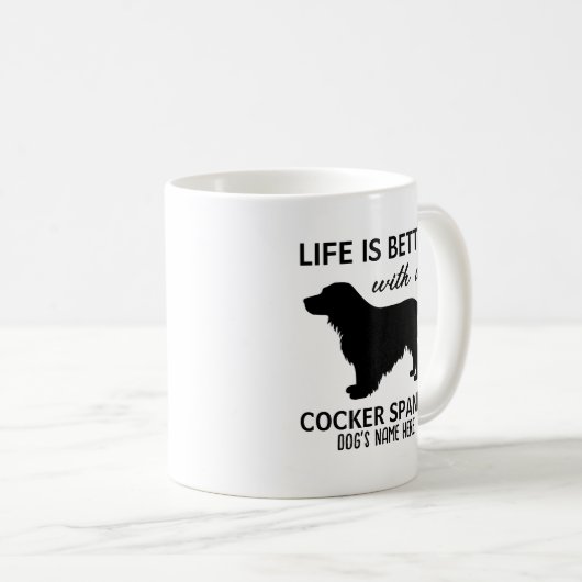 Mug Cocker Spaniel Life est meilleur design (Devant droit)