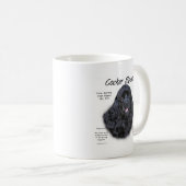 Mug Cocker Spaniel (noir) Histoire Design (Devant droit)