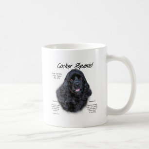 Mug Cocker Spaniel (noir) Histoire Design