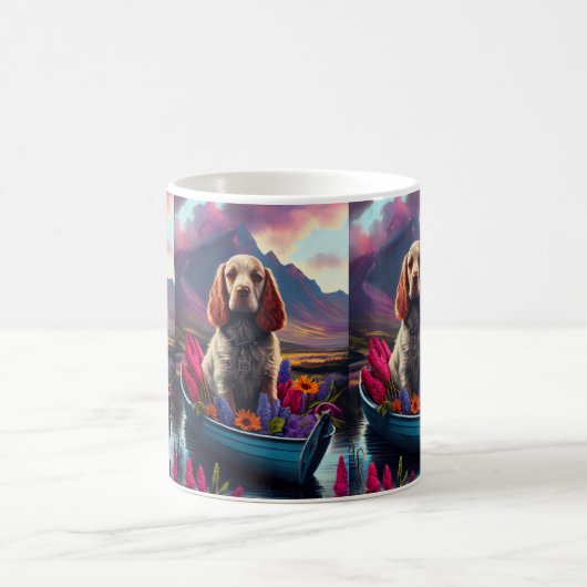 Mug Cocker Spaniel sur une pagaie : une aventure Pitto (Centre)