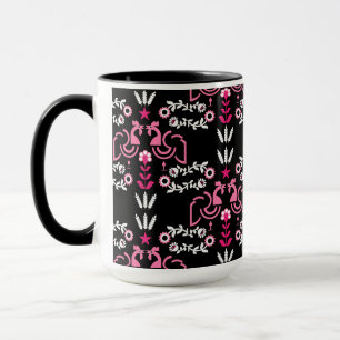 Mug Cockerel Scandinavian Folk Art