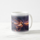 Mug Cockpit d'avions de chasse Coucher de soleil O (Devant droit)
