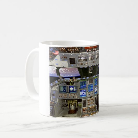 MUG COCKPIT DE NAVETTE SPATIALE AMÉRICAINE 1981-2011 (Devant gauche)