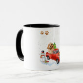 Mug Cocktail de Noël Chien Espagnol Drôle Chien de Cam (Devant gauche)