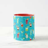 Mug Cocktail Motif sur Arrière - plan Turquoise (Centre)