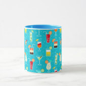 Mug Cocktail Motif sur Arrière - plan Turquoise (Centre)