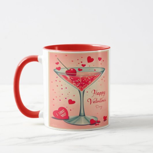 Mug Cocktail Valentine Martini du milieu du siècle (Gauche)