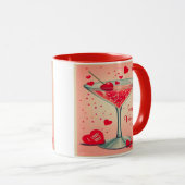 Mug Cocktail Valentine Martini du milieu du siècle (Devant droit)