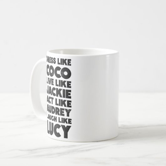Mug Coco Jackie Audrey Lucky (Devant gauche)