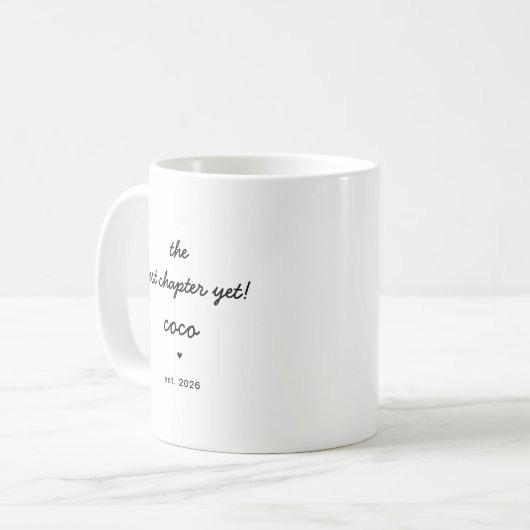 Mug Coco Personnalisé Meilleur Chapitre Jusqu'À Pr (Devant gauche)