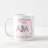 Mug Cocoa Beach Floride Route A1A Flamants roses (Gauche)