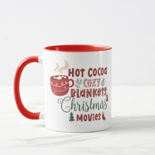Mug Cocoa chaud Couvertures douillettes et films de No (Gauche)