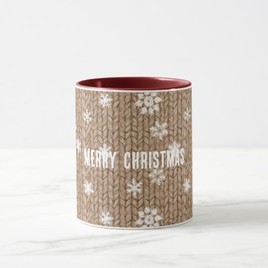Mug Cocoa Cream Snowflakes Christmas (Centre)