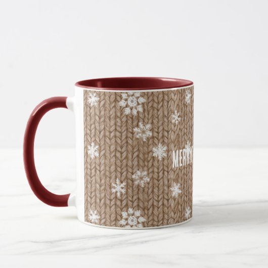 Mug Cocoa Cream Snowflakes Christmas (Gauche)