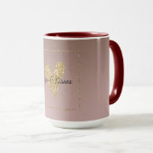 Mug Cocoa Crème Brown Ombre Gold Parties scintillant C (Devant droit)