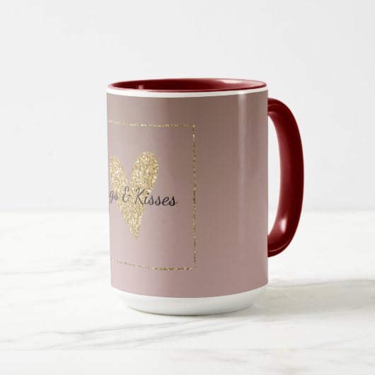 Mug Cocoa Crème Brown Ombre Gold Parties scintillant C (Devant droit)