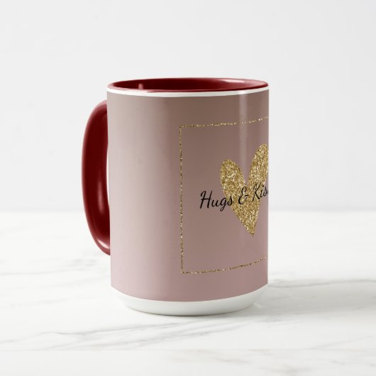 Mug Cocoa Crème Brown Ombre Gold Parties scintillant C (Devant gauche)
