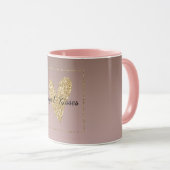 Mug Cocoa Crème Brown Ombre Gold Parties scintillant C (Devant droit)
