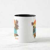 Mug Cocoa Floride Plage Vacances d'été Palmier Coucher (Centre)