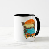 Mug Cocoa Floride Plage Vacances d'été Palmier Coucher (Devant droit)