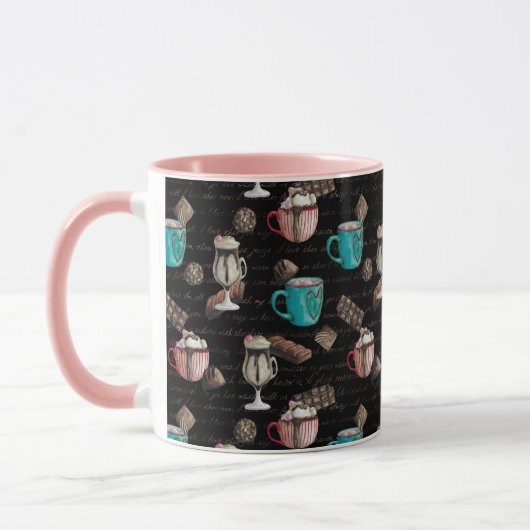 Mug Cocoa marshmallow chocolat chaud script de bonbons (Gauche)
